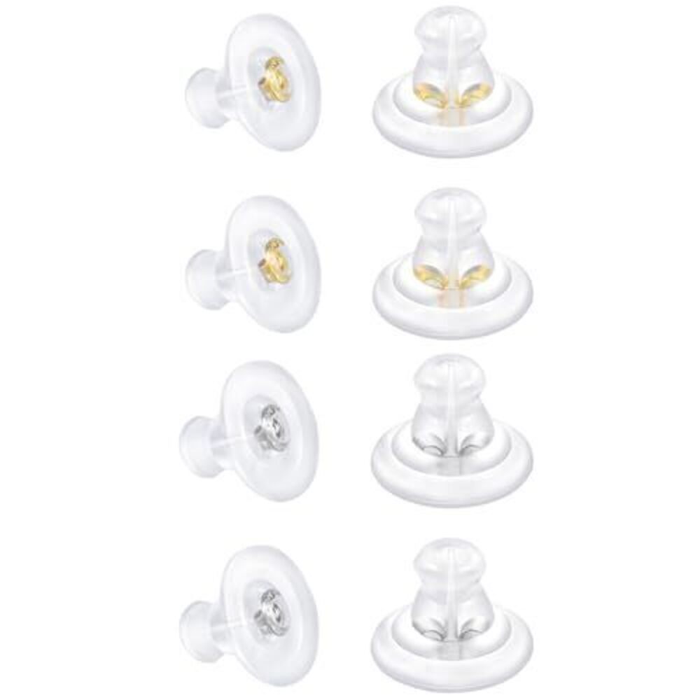 6997 Earring Backs,18K Gold Silicone Earring Backs for Studs/Droopy